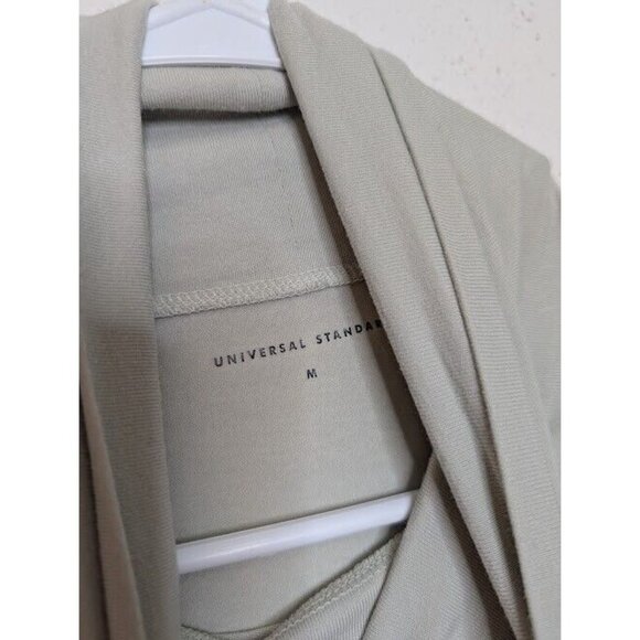 Universal Standard Womens Green Tunic Medium Ribbed Turtleneck Soft Pullover Top - Picture 2 of 5